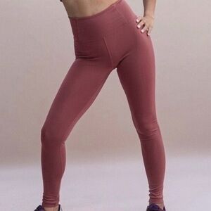 Girlfriend Collective Float High Rise Athletic Workout Leggings Pink Gym Size XS